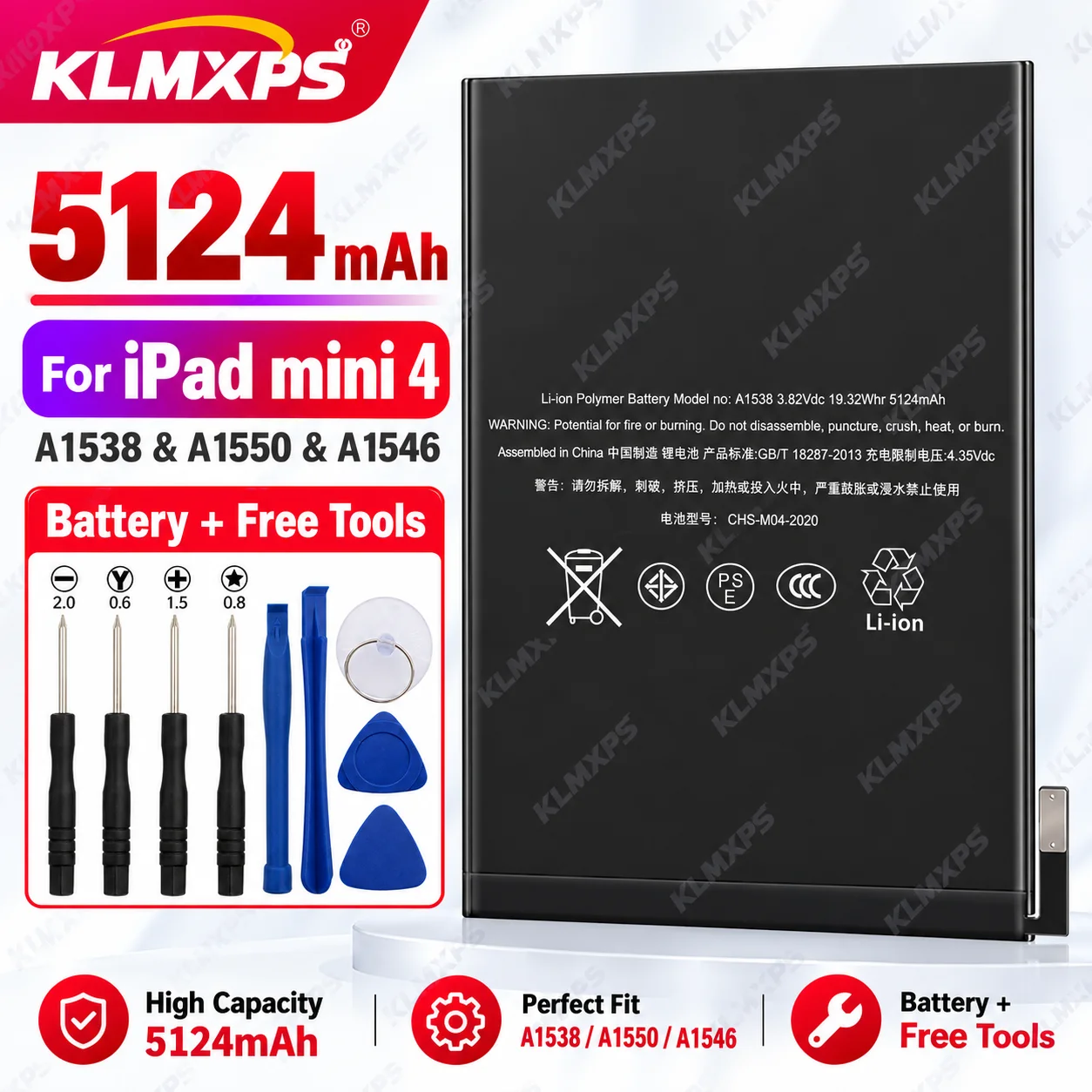 Wholesale 5124mAh Replacement Tablet Lithium Battery Compatible with Apple iPad Mini 4 A1538/A1550 Direct from Manufacturer