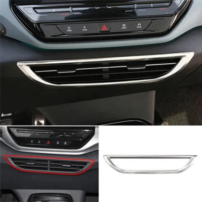 سيارة التحكم المركزي تكييف الهواء منفذ تنفيس غطاء إطار الكسوة لشركة فولكس فاجن ID.4 ID4 2021-2023 أجزاء السيارة الداخلية #4