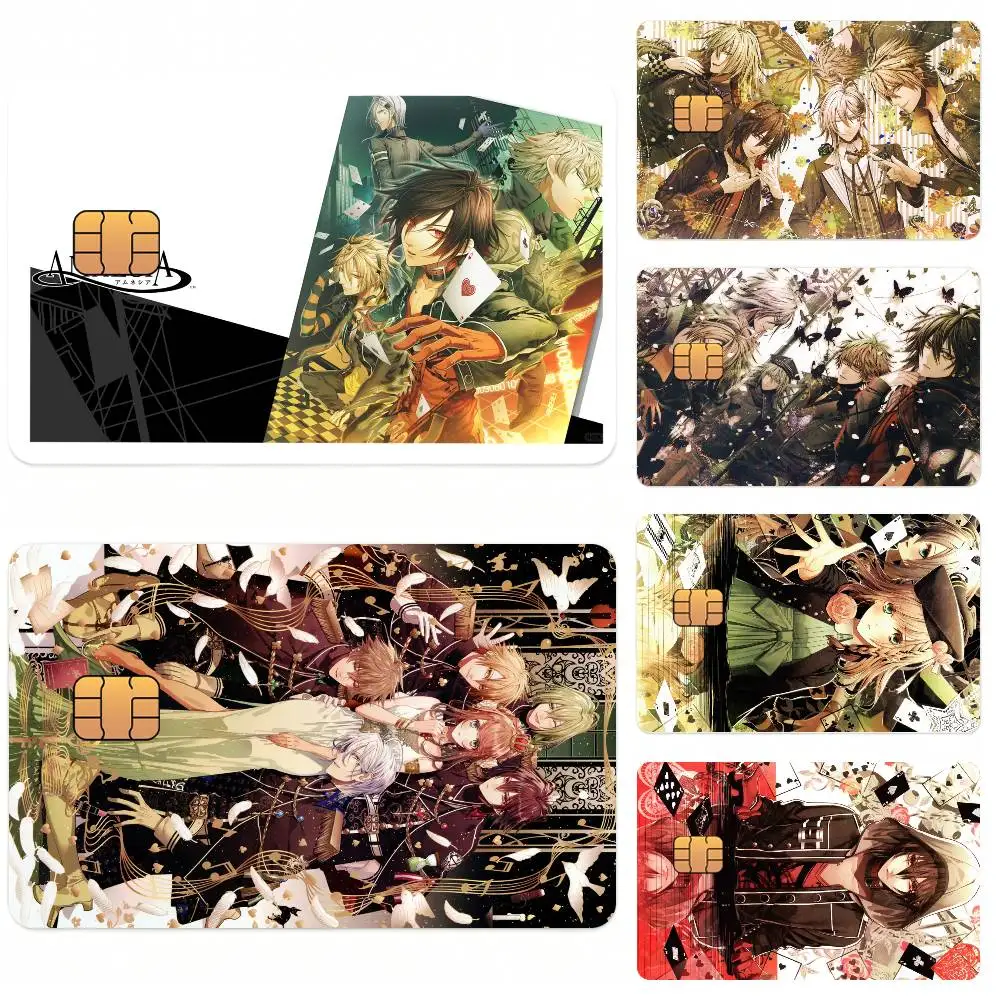 Otome Game Amnesia Memories Card Stickers for Bank Access Protective Waterproof Film Cover Sticker Surprise Gift