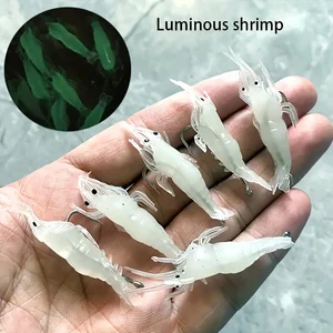Soft shrimp fishing baits, light shrimp bait with Sharp bead hook, freshwater and salt water, goture, 5 pcs, 10 pcs, 20pcs 8 Main Sales Artificial Bait Shrimp - №2