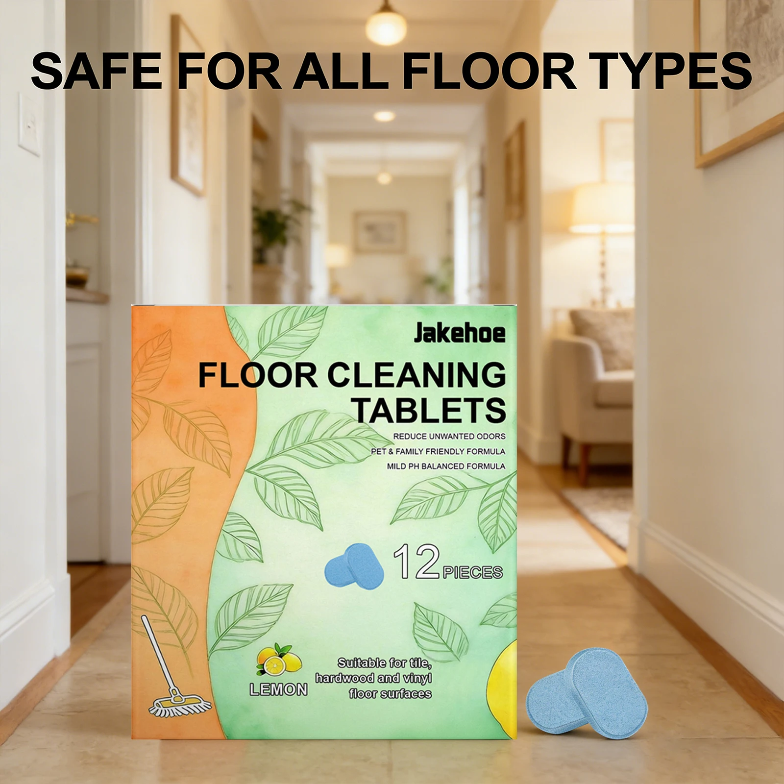 

Lemon Floor Cleaning Tablet Remove Dust Reduce Unwanted Odors Fragrant Ceramic Tile Hardwood Floor Cleaning Effervescent Tablet