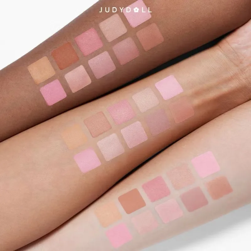 Judydoll Jednokolorowa Matowa Paleta do Policzków Podkreślająca Rozświetlenie Delikatny Połysk Codzienna Atmosfera Cień do Powiek Róż do Makijażu Twarzy