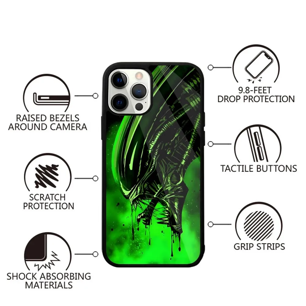 Movie Alien Xenomorph  Phone Case Strong Magnetic For IPhone 15,14,13,Pro,Max,Plus,11,12,Mini For Magsafe Wireless Charging