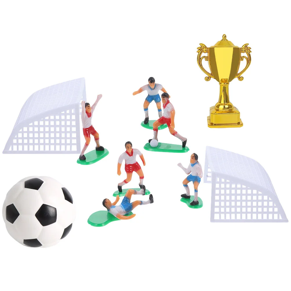 

Cake Decoration Soccer Themed Landscape Miniatures Plastic Foosball Decors Props