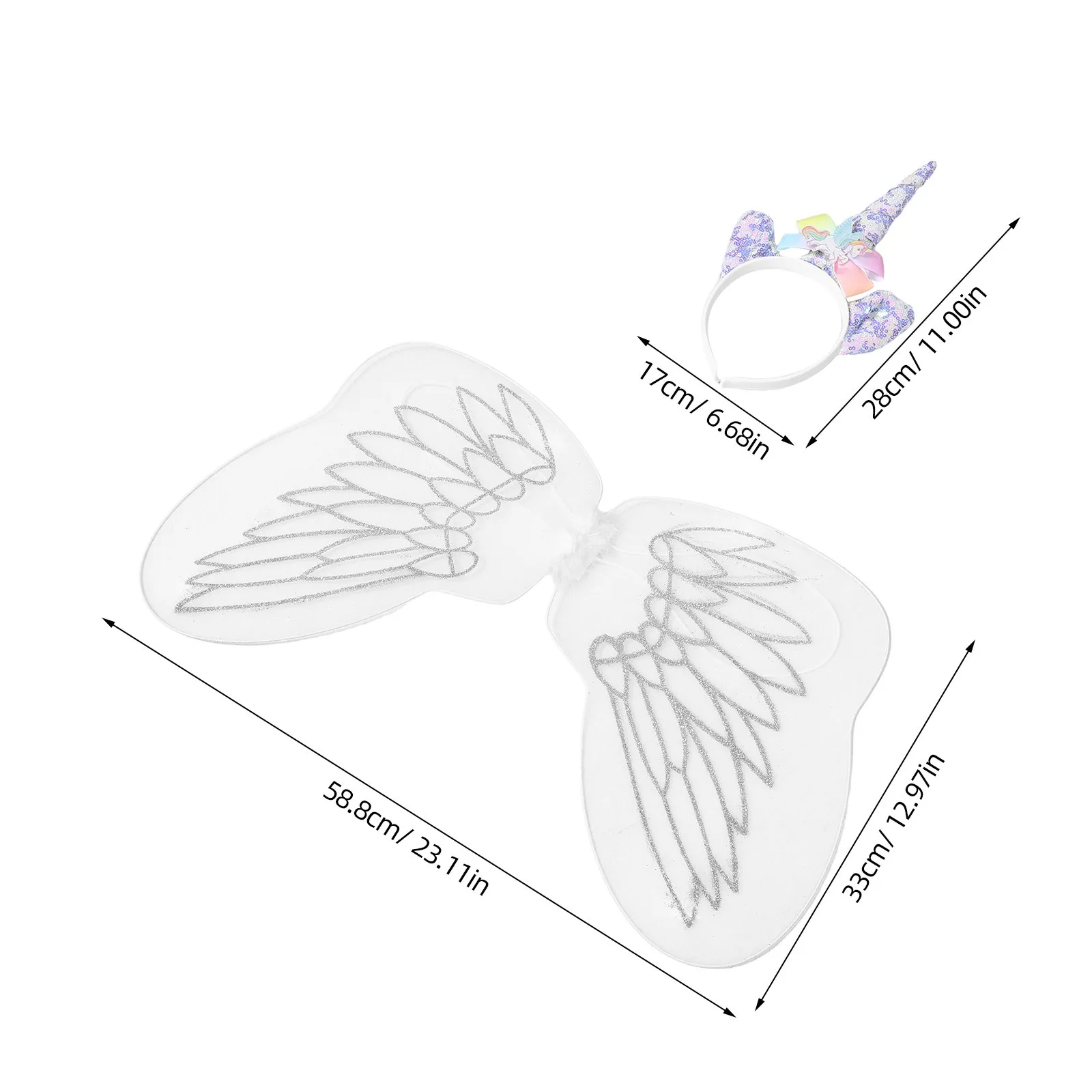 Kids Dress Up Wings Hair Hoop Set Butterfly Costume For Birthday Easter Party Stage Performance Cosplay Wings Kids Costume