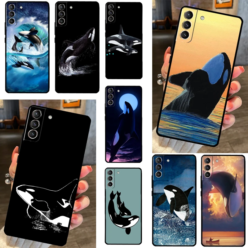 Killer Whale Phone Case For Samsung Galaxy S23 Ultra Plus S21 S22 Ultra S20 FE S9 S10 Note 10 20 Ultra