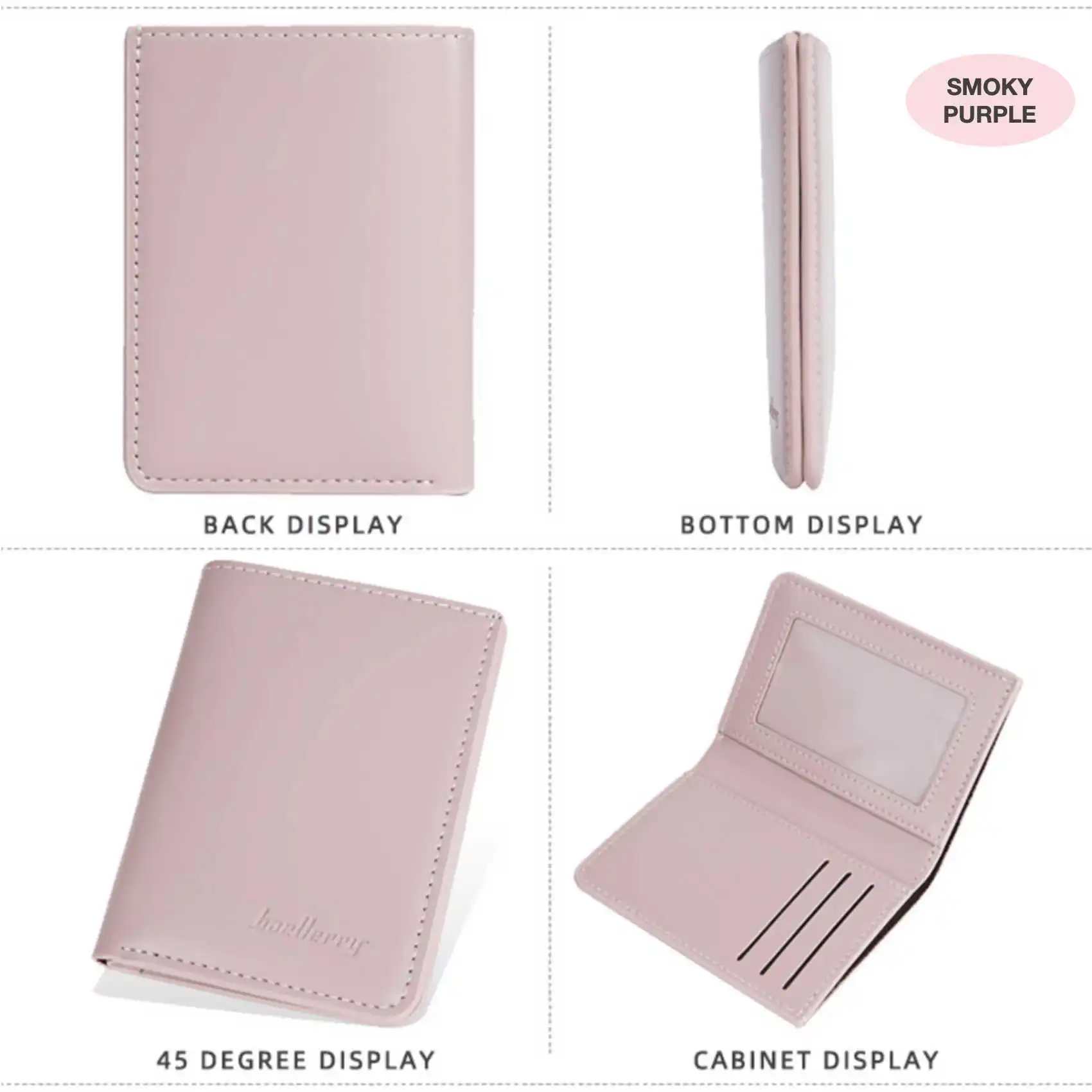 Neue Unisex-Brieftasche für Herren und Damen, einfache und dünne PU-Lederclip-Karten halter mit mehreren Steckplätzen – Detail 8