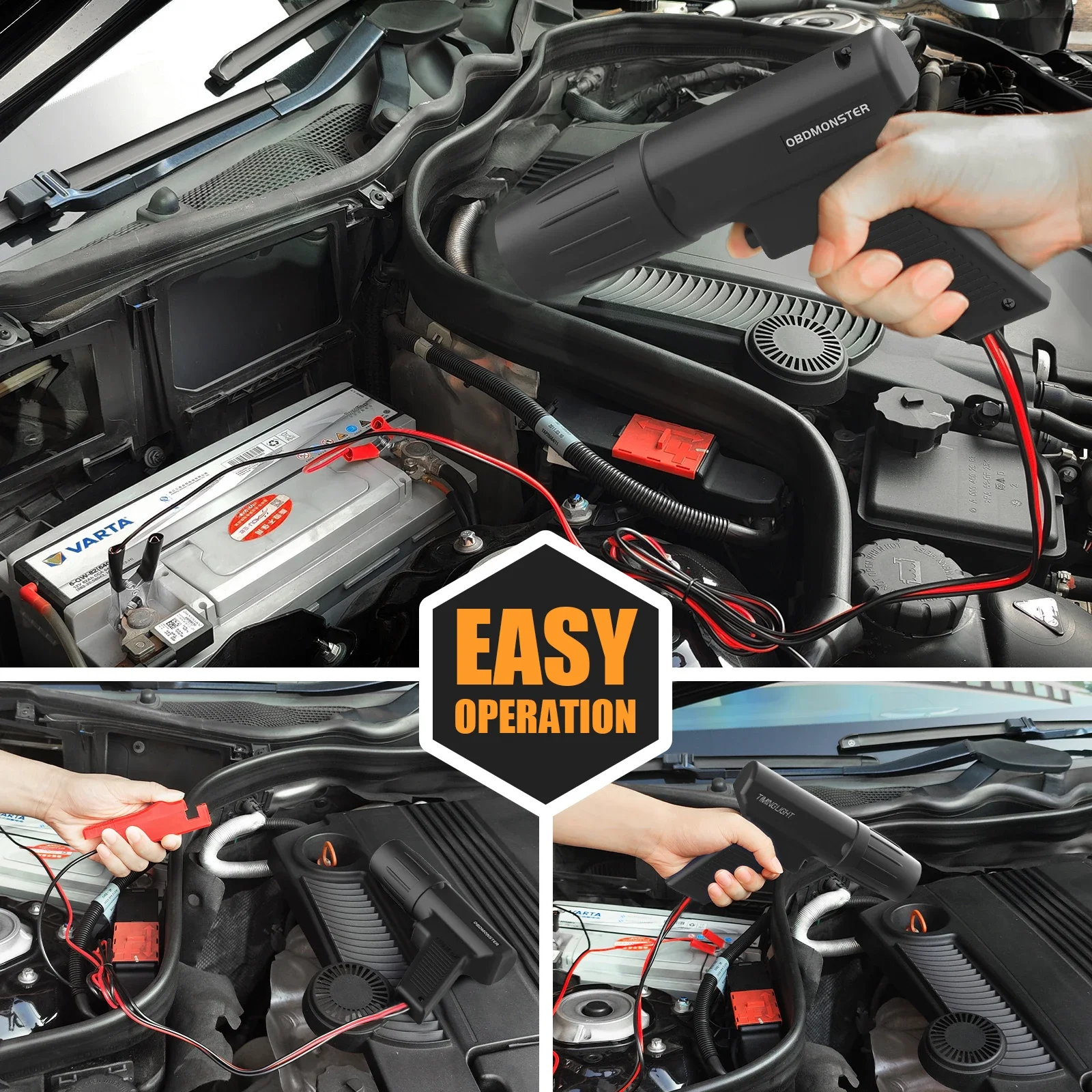 Pistola di temporizzazione dell'accensione per 12V Auto Moto Styling Lampada stroboscopica Induttivo Motore a benzina Strumento di diagnosi della luce di temporizzazione induttiva