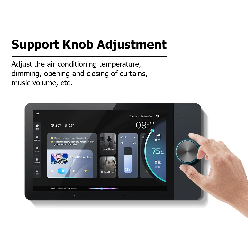 

F8 Android 8.1 WIFI TUYA Smart Home Theater Audio System With 485 Remote Control ZIGBEE Wall Amplifier