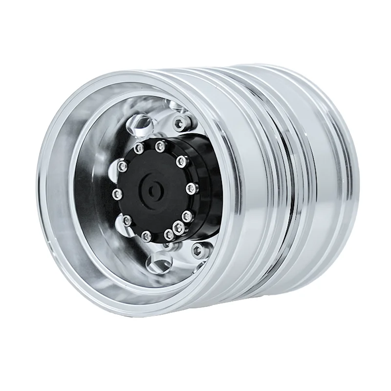 RC Truck 1 Pair Aluminum Alloy Rear wheel Hub Rim for 1/14 Tamiya for SCANIA 770S R620 ACTROS 3363 AROCS Car