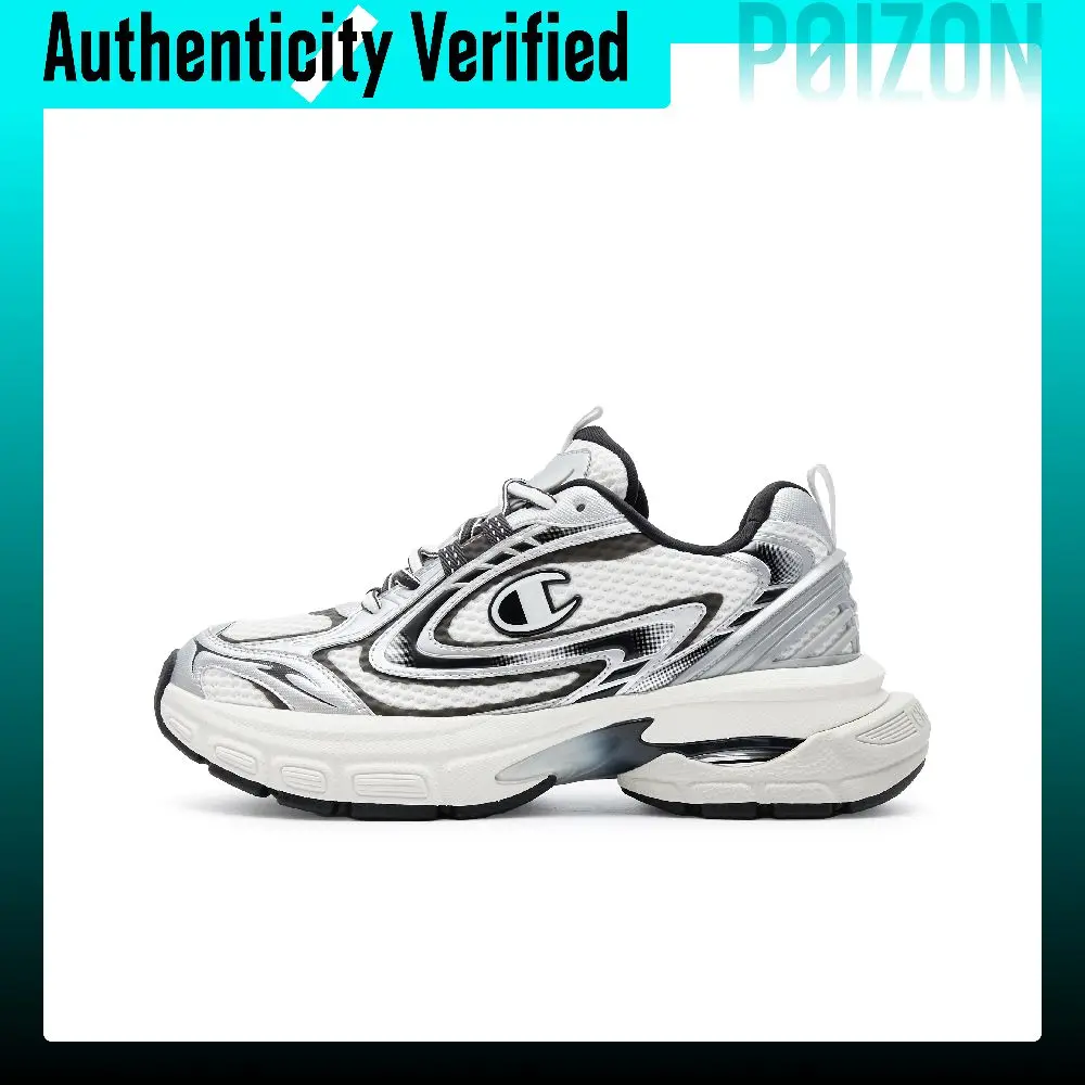 Champion Slip Resistant Running Shoes Men's Black White U4CFCRM10U3