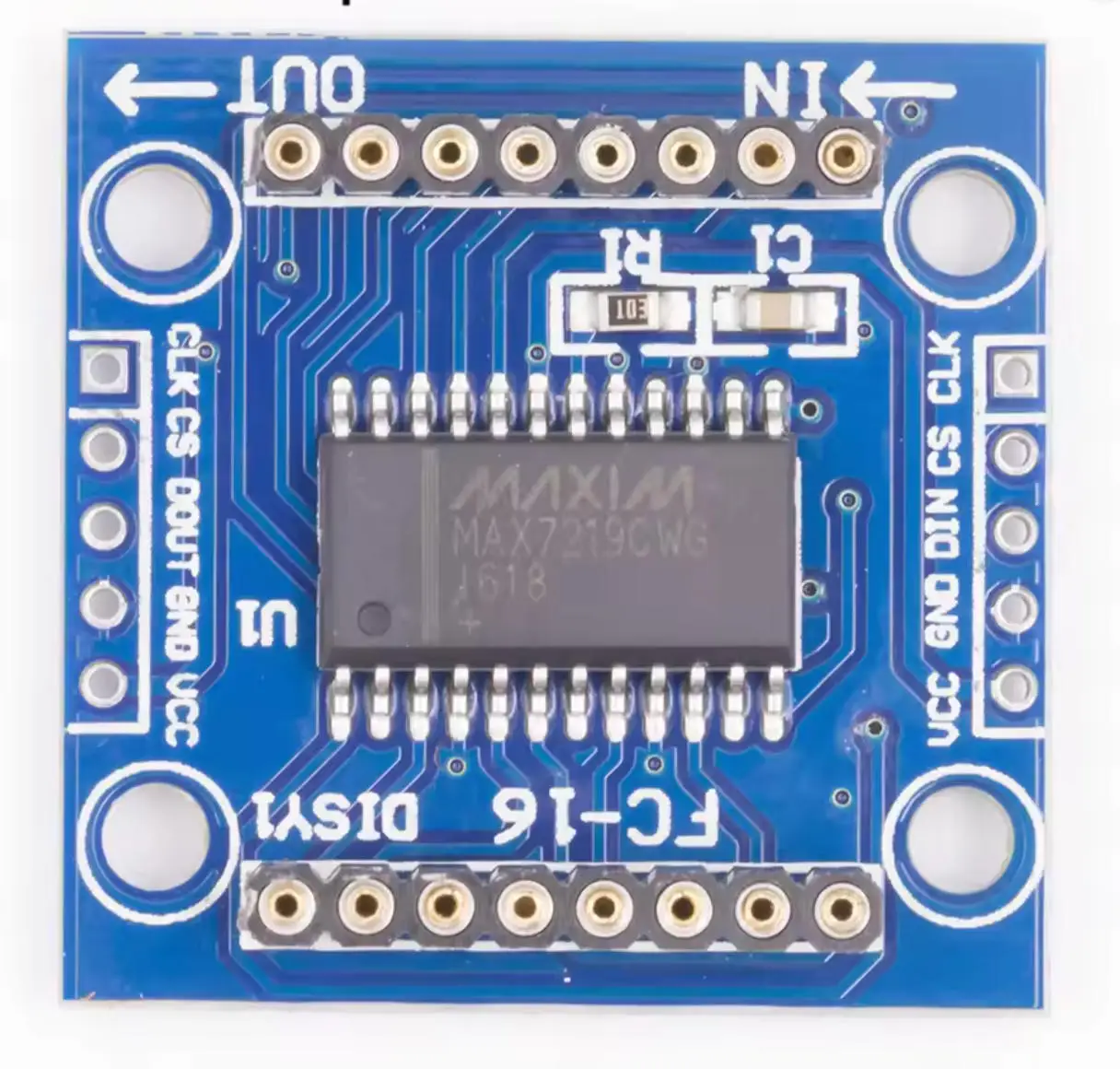 MAX7219 8*8 Dot Matrix Module Red Light Microcontroller Module Display Module MCU LED Display Control Module For Arduino 5V