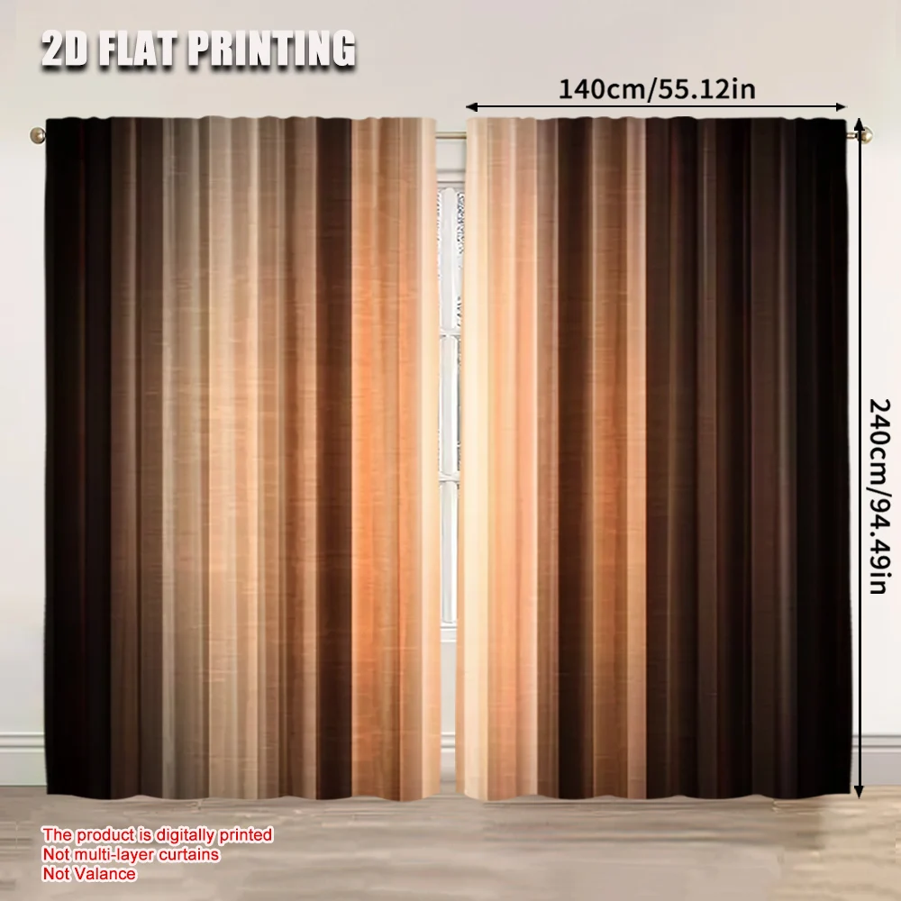 2 قطعة الستار البني البرونزية النحاس الخوخ تان قطاع مزرعة ريفي خمر الحديثة مناسبة لغرفة النوم الحمام غرفة المعيشة