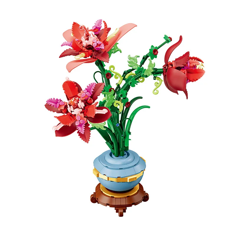 Bloques de Construcción de Arreglos Florales de Bonsái con Flores Preservadas 2026, Adorno Decorativo de Escritorio, Regalo de Cumpleaños para Niñas
