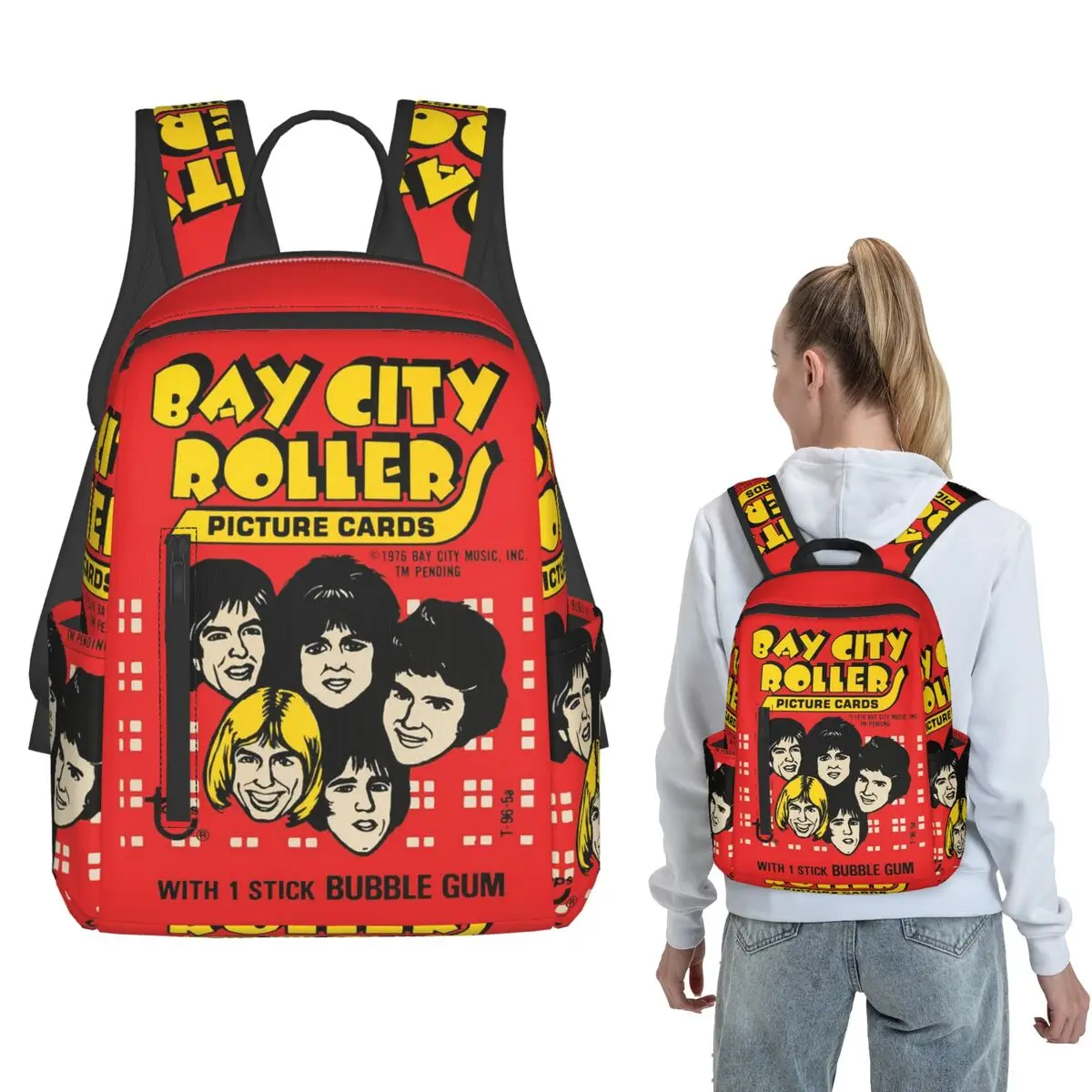 Bay City Rollers Music Band (1) Backpack Large Capacity Boys Girls BookBag School Bag Shoulder Bags for Men Women