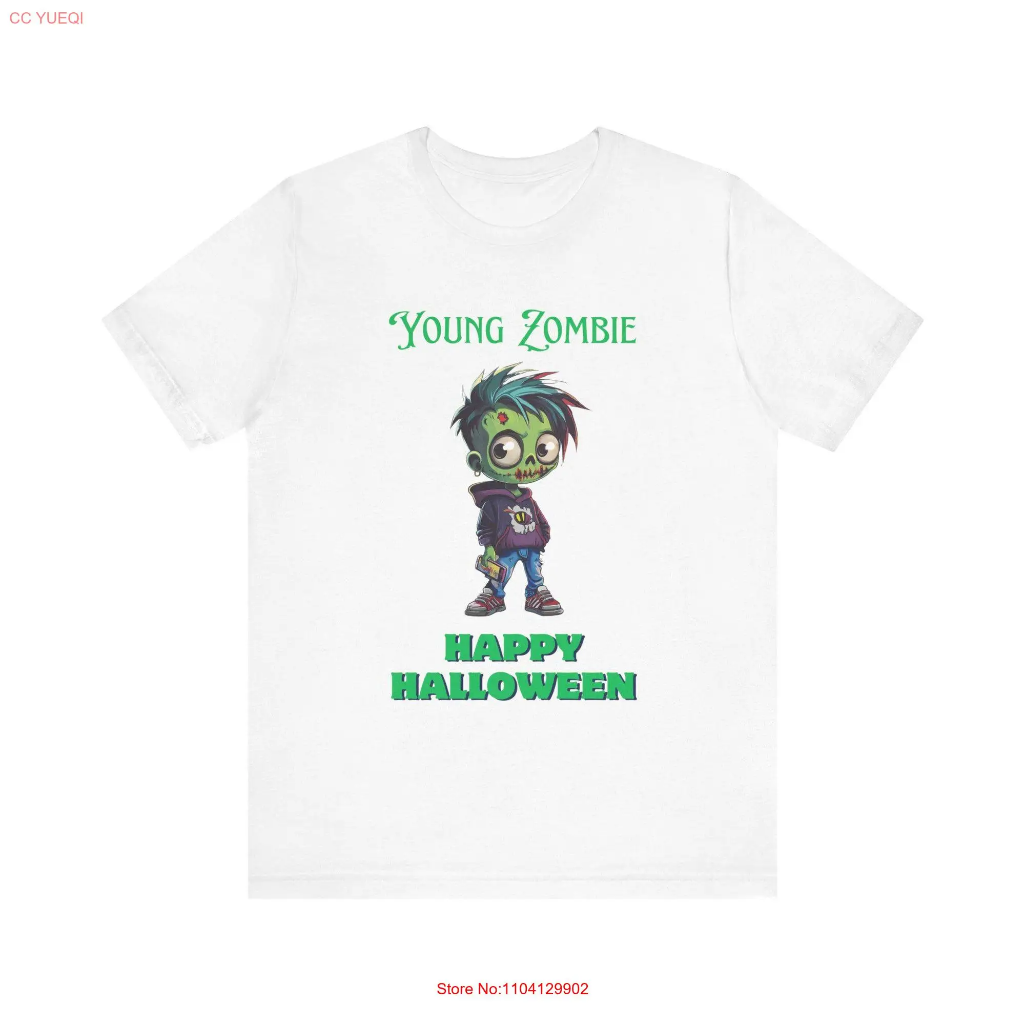 Young Zombie T Shirt Holloween Festival Bella Canvas s long or short sleeves