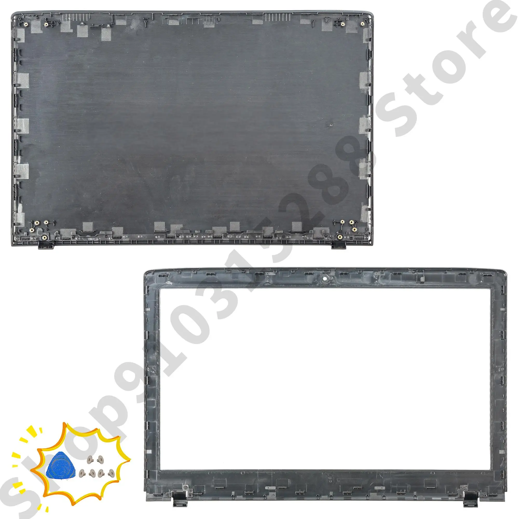 LCD couverture arrière/avant lunette/charnières pour Aspire E5-523 E5-553 E5-576 F5-573 E5-575 E5-575T boîtier d'ordinateur portable réparation en plastique