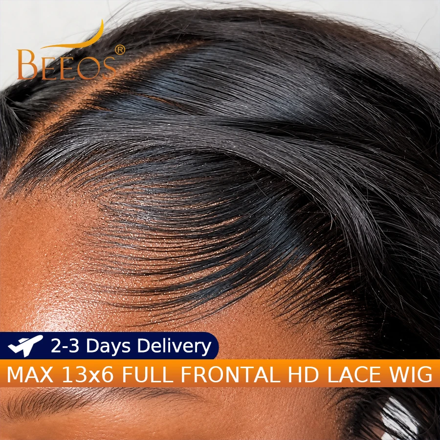 13x6 Real HD Transparent Lace Frontal Human Hair Wigs Ultra Fitted Silky Straight Bye Bye Knots Pre Plucked Hairline For Women
