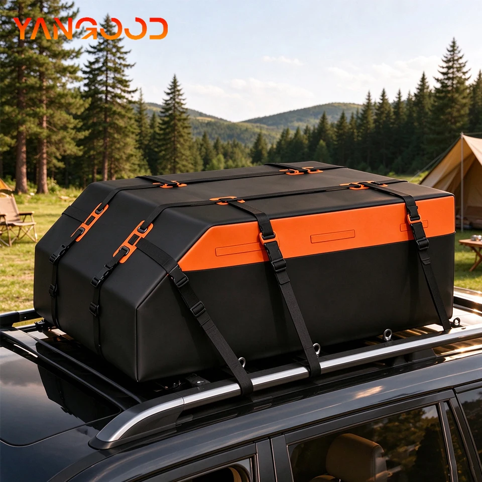 455L Capacity Car Roof Bag Oxford Cloth Waterproof Vehicle Topper Luggage Case Car Roof Top Cargo Carrier Camping For All Cars