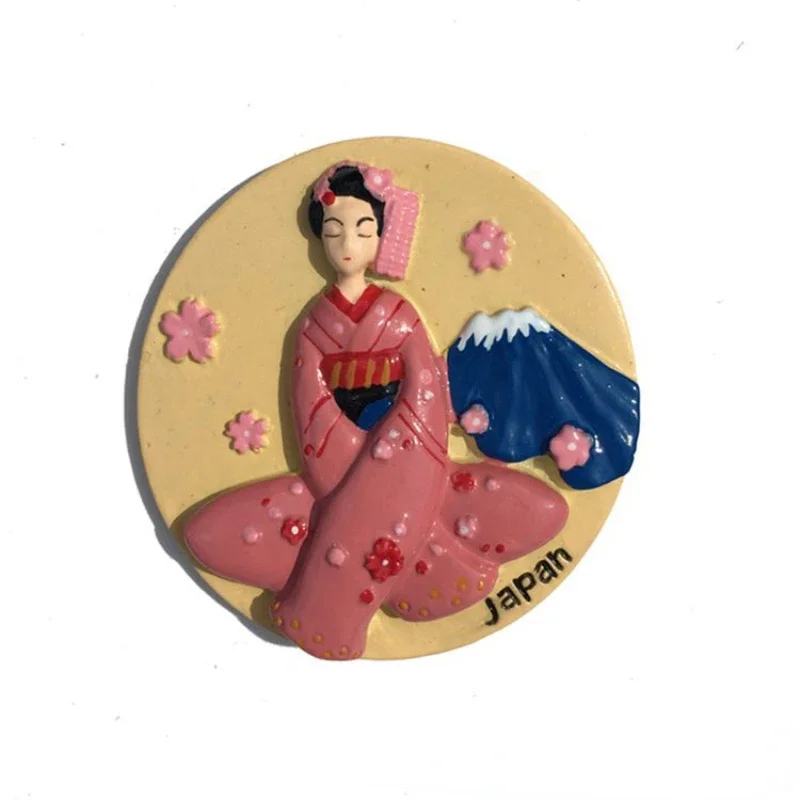 اليابان السياحية تذكارية مغناطيس الثلاجة اليابان طوكيو الديكور ثلاثية الأبعاد مغناطيس الثلاجة ملصق تذكارية المطبخ ديكور المنزل