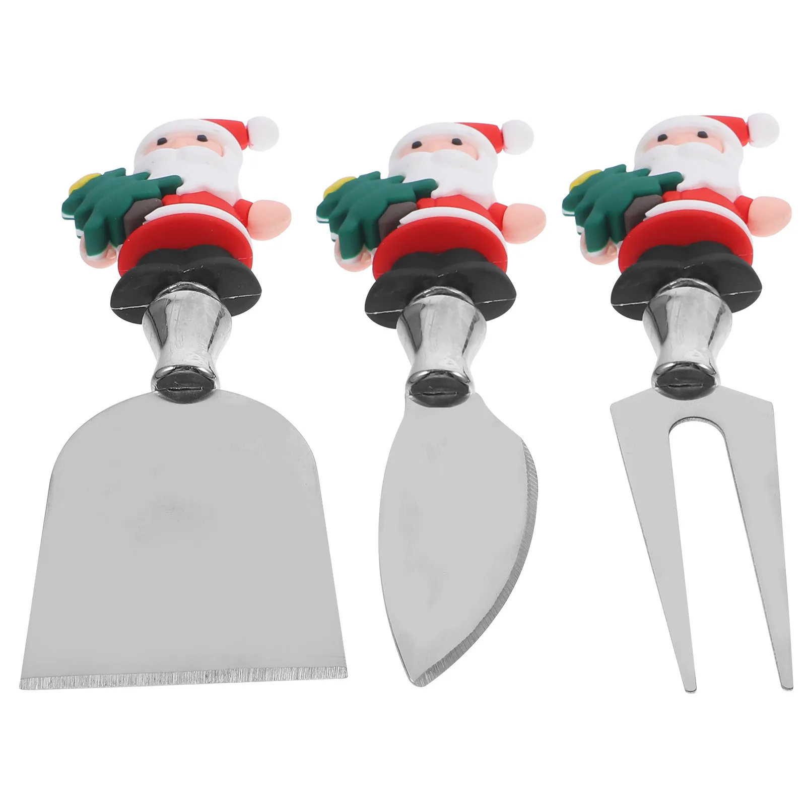

3pcs Stainless Steel Slicer Set Ergonomic Cutter Fork For Home Baking Kitchen Accessories Block Cheese Slicer Dishwasher Safe