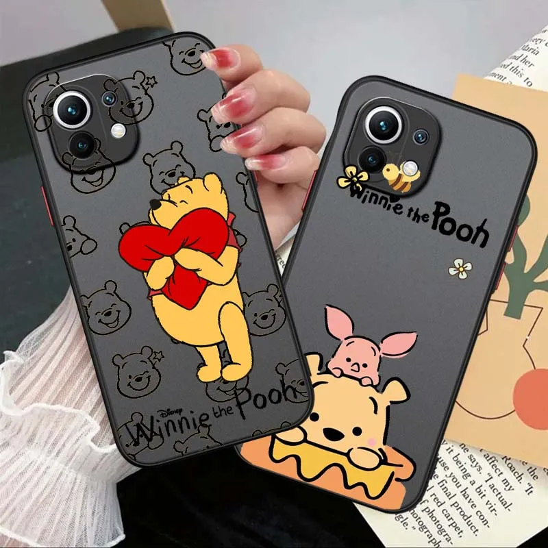 

Winnie the Pooh Disney For Xiaomi 14T 13T 13 12T 12 12S 11T 11 11i 10 10T Ultra Pro Lite Frosted Translucent Phone Case