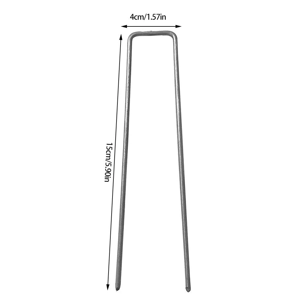 50 pieces of garden ground stakes, U-shaped nails for securing lawns