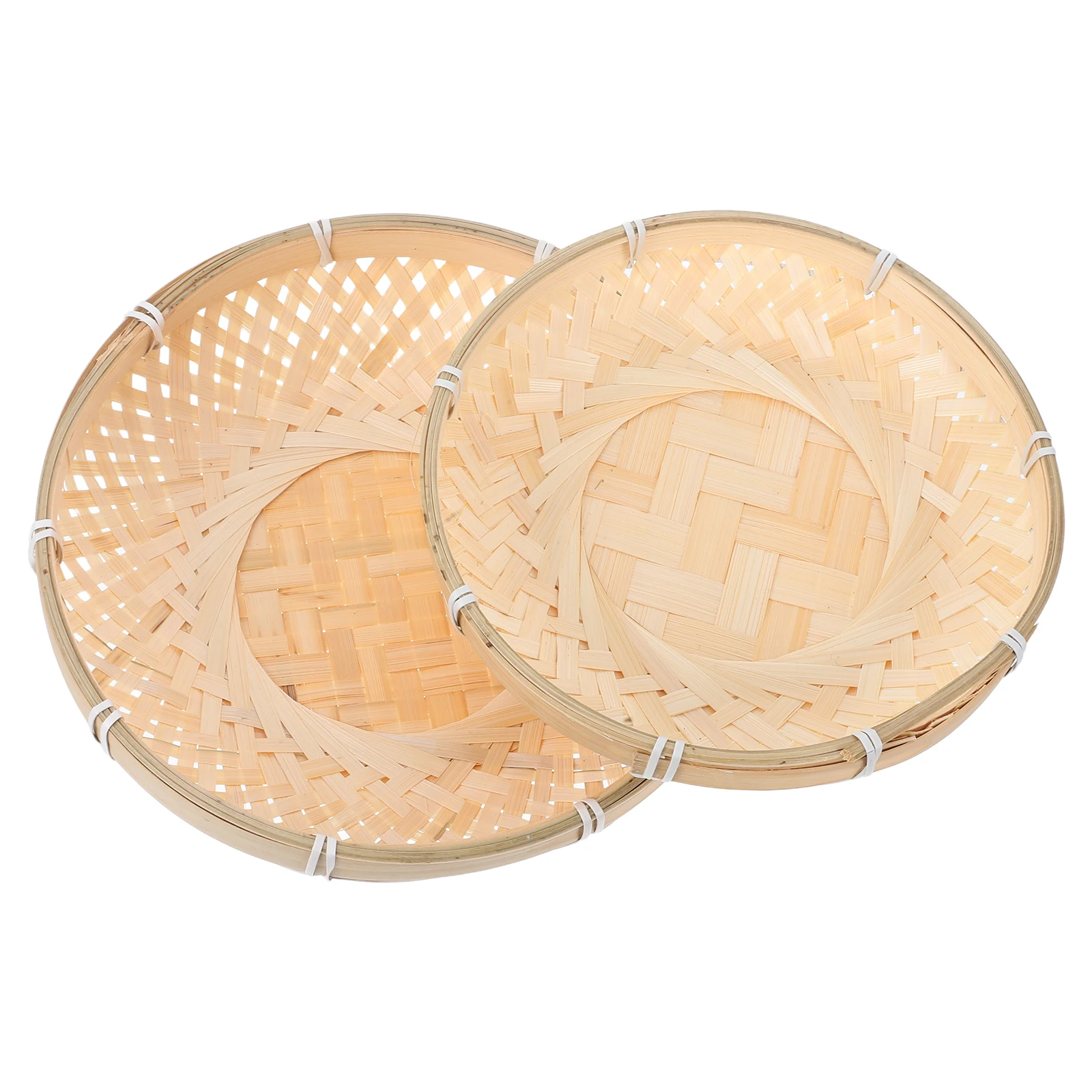 

2pcs Bamboo Serve Bed Display Decorative Drawer Harvest Vegetable Keeper Pantry Storage Stackable Snack Basket