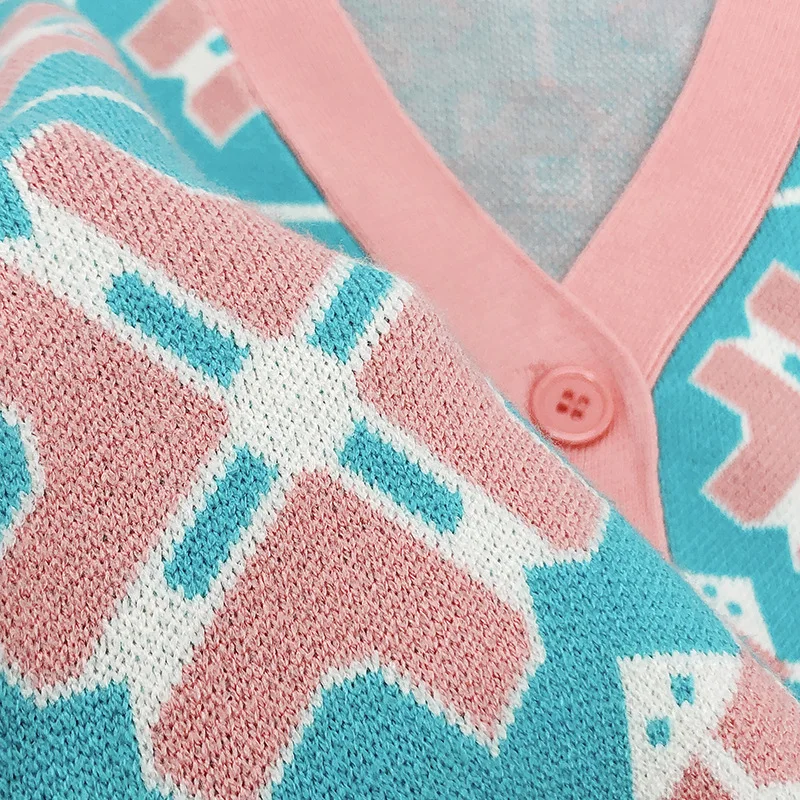 Elegant สีม่วงถักเสื้อสเวตเตอร์ถัก V คอสั้นเสื้อกันหนาวผู้หญิงฤดูใบไม้ผลิ/ฤดูใบไม้ร่วงแฟชั่น Outerwear