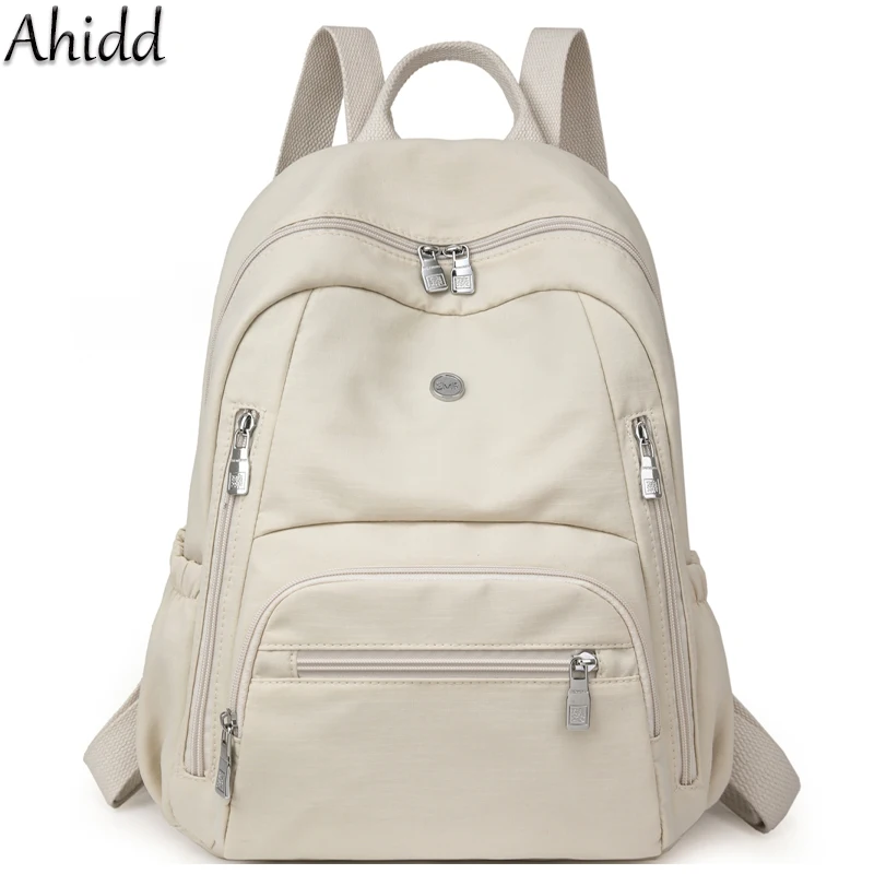 Women Casual Waterproof Nylon Backpack Lightweight Large Capacity School Bookbag Travel Daypack