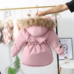 Girls Parkas Clothes Autumn and Winter Cotton-padded Clothes 2024 New Children's Clothing Thickened Coat Jacket 2 4 6 8 10 Years