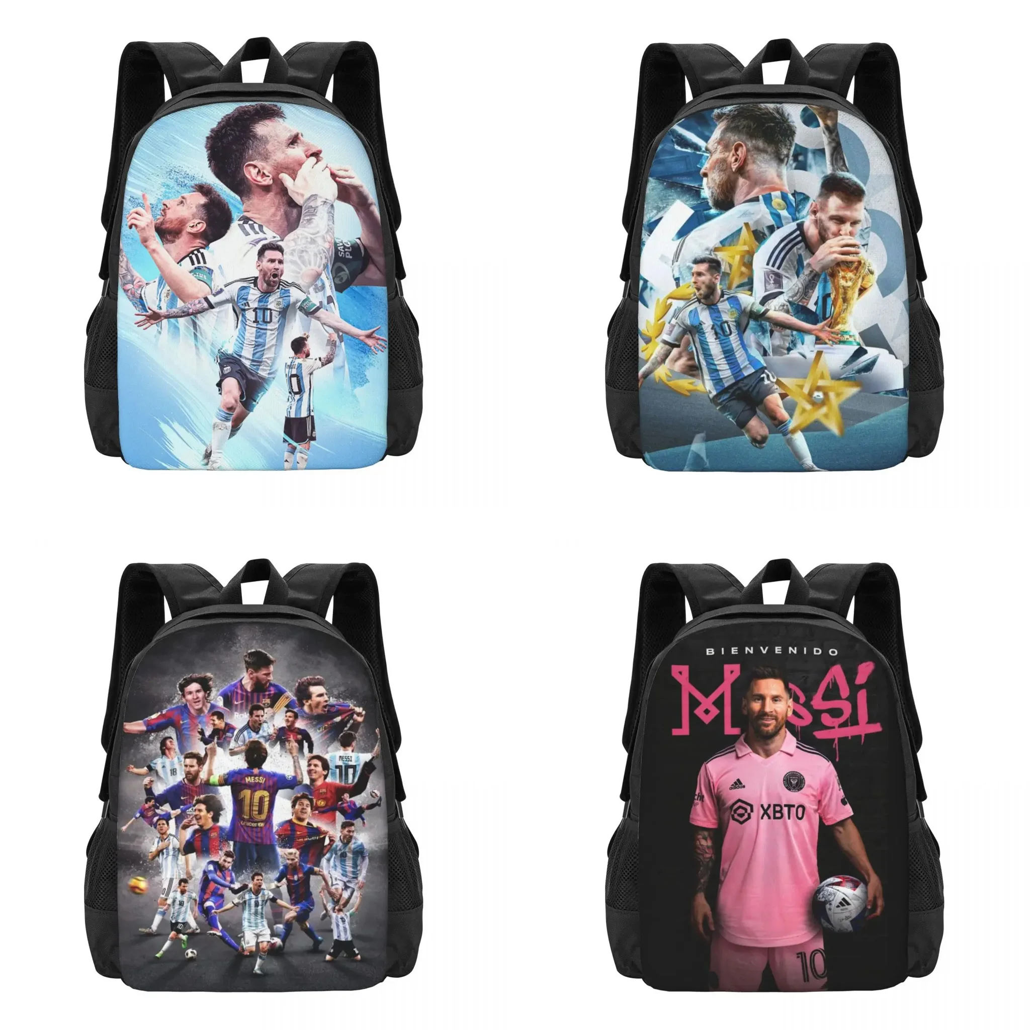 Football Player 10 Messi Soccer Travel Laptop Backpack, Business College School Computer Bag Gift for Men & Women