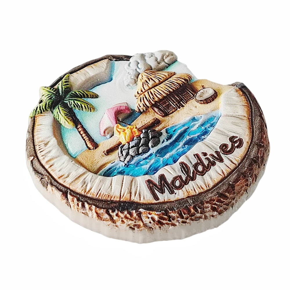 ثلاثية الأبعاد جزر المالديف مغناطيس الثلاجة هدية تذكارية الراتنج الثلاجة المغناطيسي ملصق جمع ديكور المنزل #5