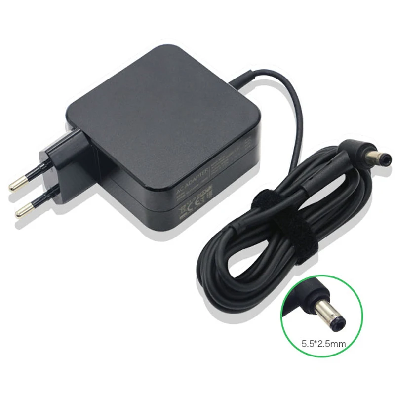 Carregador Adaptador AC para Asus Laptop, Fonte de Alimentação Notebook, 19V, 2.37A, 45W, ASUS X551M, X551MAV, X751M, X751N, X751NA