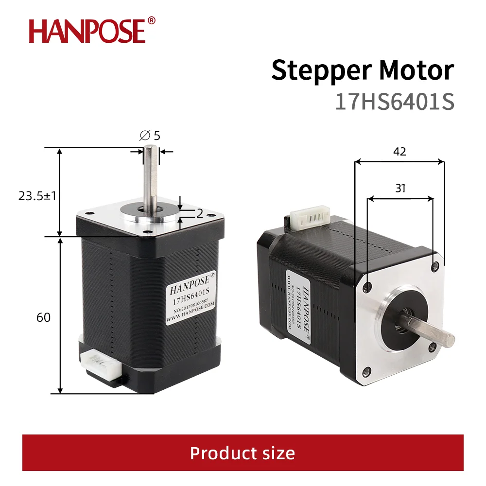 1PCS 17HS6401S 70.N.CM 1.7A Stepper Motor 42 motor High torque low noise for 3D printer CNC  Nema 17 stepper  motor