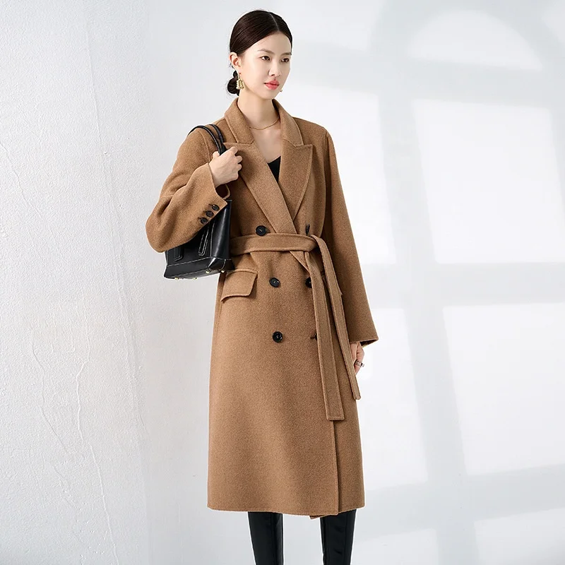 Autumn And Winter Woolen Coat Wholesale Mid-Length Women's Clothing Live