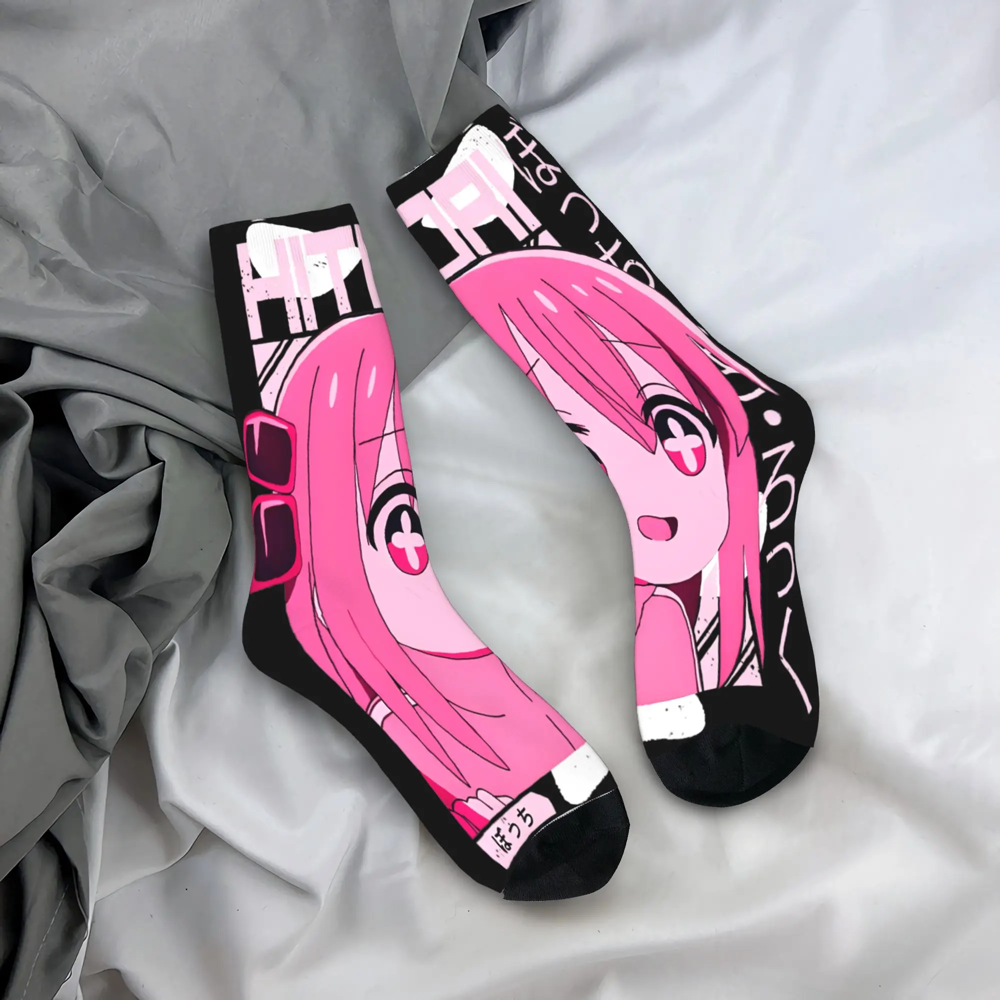 

Bocchi The Rock Hitori Anime Socks Men Women Hitori Gotou Socks Harajuku Spring Autumn Winter Middle Tube Stockings Gift