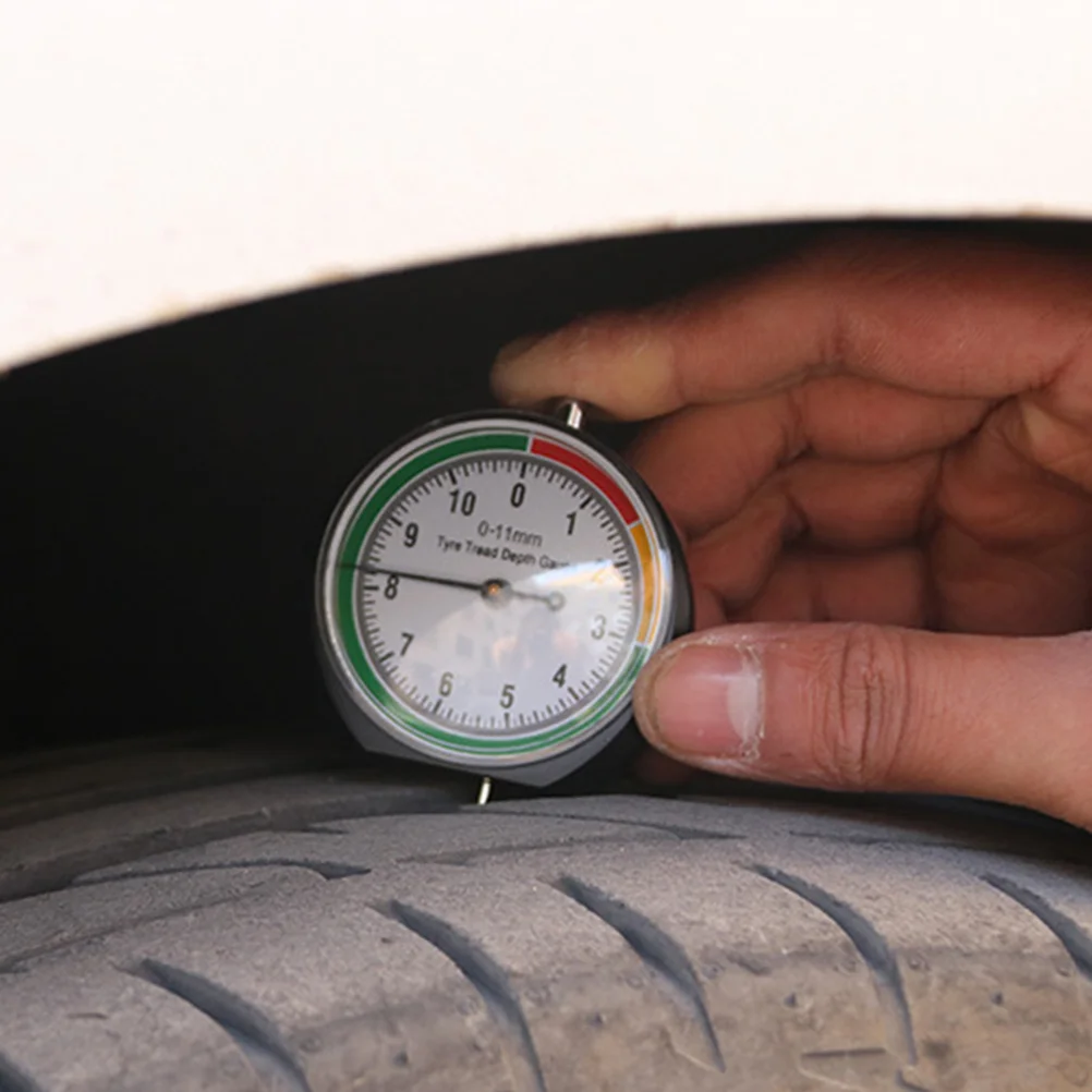 

1Pcs Wear Resistant Tire Depth Gauge Metal Probe Easy Read Compact Tire Tread Meter Tool Tyre Tread Meter Depth Gauge