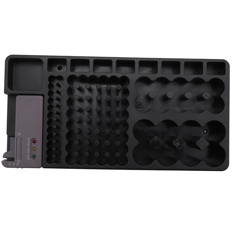 Battery Storage Box Organizer Holder With Tester Checker For AAA AA C D 9V Battery Caddy Rack Case