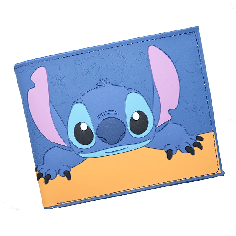 High Quality PVC Wallet Cartoon Stitch Short Purse with Coin Pocket Gift for Young Wholesale Dropshipping