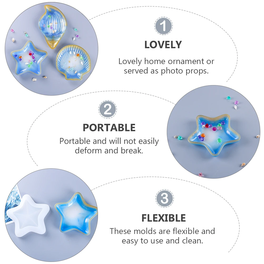 

Silicone Mold For Diy Epoxy Resin Craft Dish Home Decor Storage Art Tool Creative Irregular Plate Mold Jewelry Making