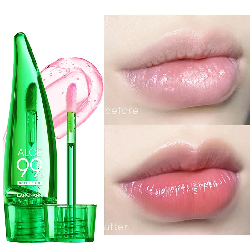 Natural Aloe Lipstick Lip Tint Cosmetics colore variabile lunga durata impermeabile idratante nutriente colore Lip Gloss Lip Oil