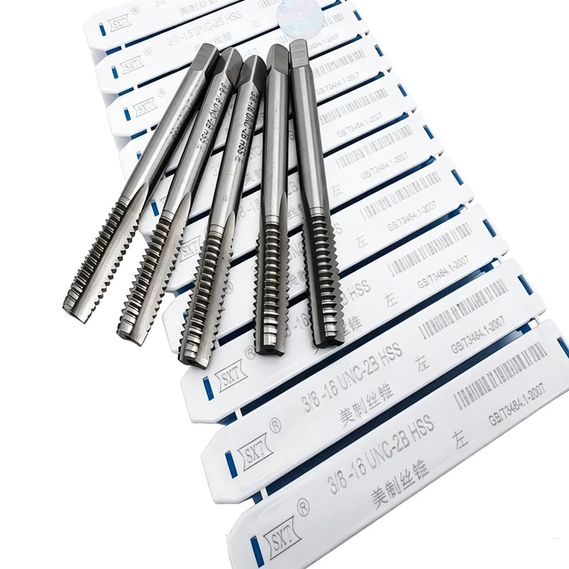 Left Hand American Straight Groove Tap 6-32 1/4, 3/8, 1/2, 3/4, 1 Inch, 2 Inch, Using a Machine Tool for Internal Thread Tapping