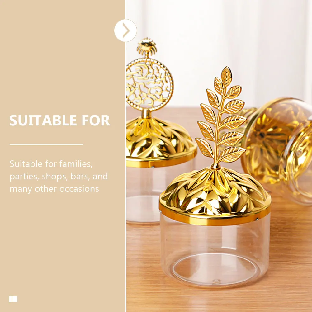 

12pcs Candy Boxes Gold Globe Clear Plastic Treats Chocolate Party Favor Christmas Packaging Container Storage