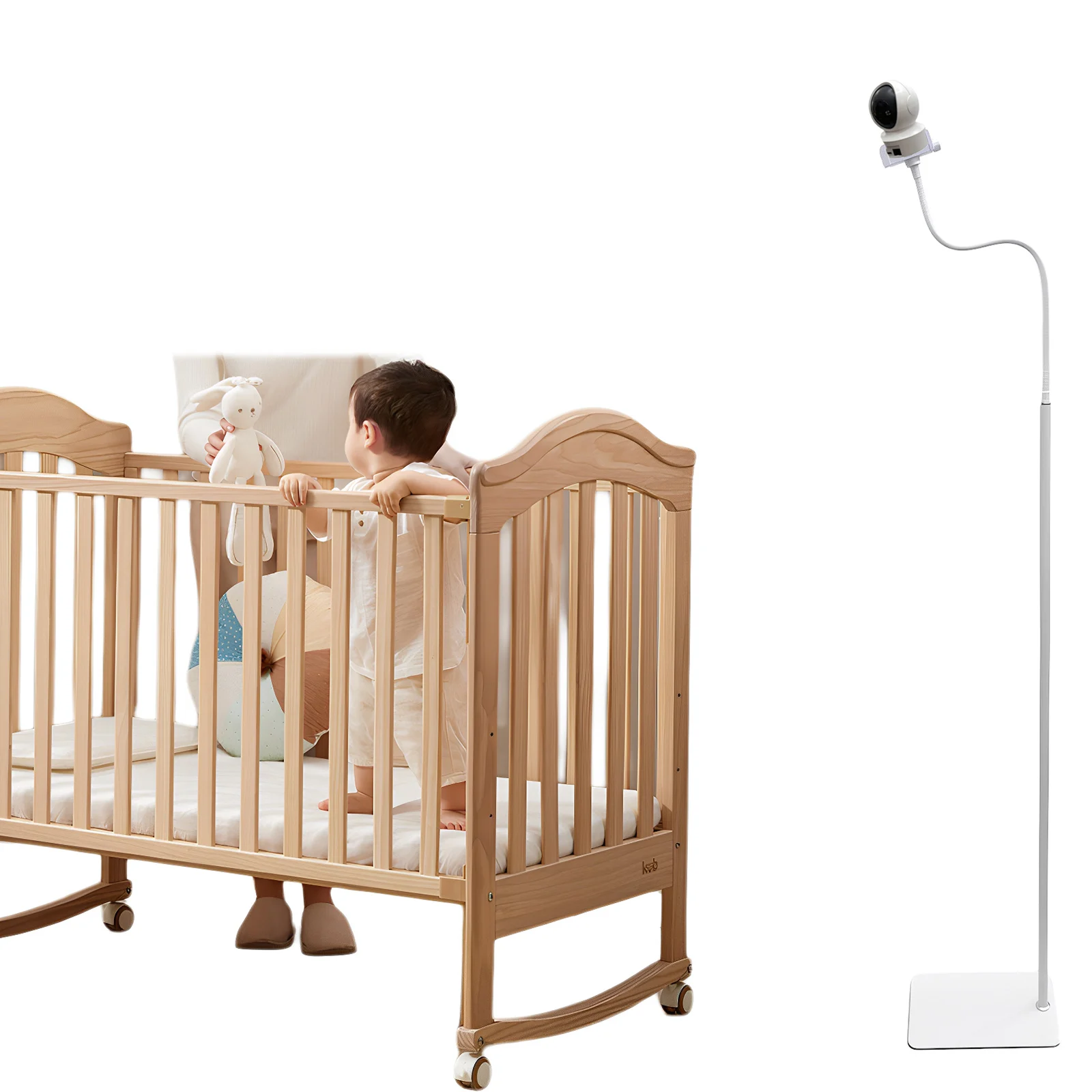 35inch 或 66inch Floor Stand for Hellobaby, Baby Optical Dxr-8/8 Pro, Eufy, Vava/Hipp and Nooie Baby Monitor, Cowlet and Motorola Baby Monition, Xiaomi Tp-Link for Other with 1/4