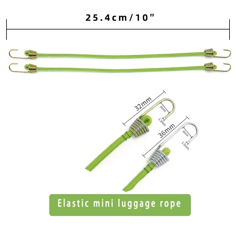 Elastische Bungee-Schnur Hoch leistungs gepäck gurte Seil haken 25cm Stretch-Krawatten zelt Outdoor-Zubehör – Detail 3