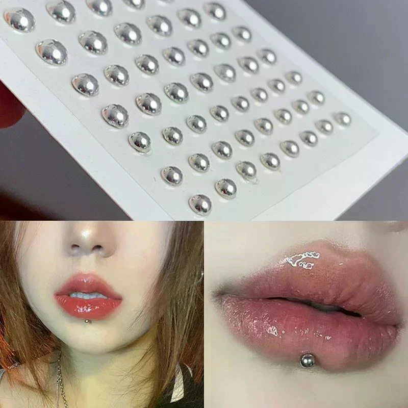 Self Adhesive Diamond Sticker Fake Nose Stud Rhinestones Non Piercing Eye Ear Face Body Jewelry For Women Sticker Crystal