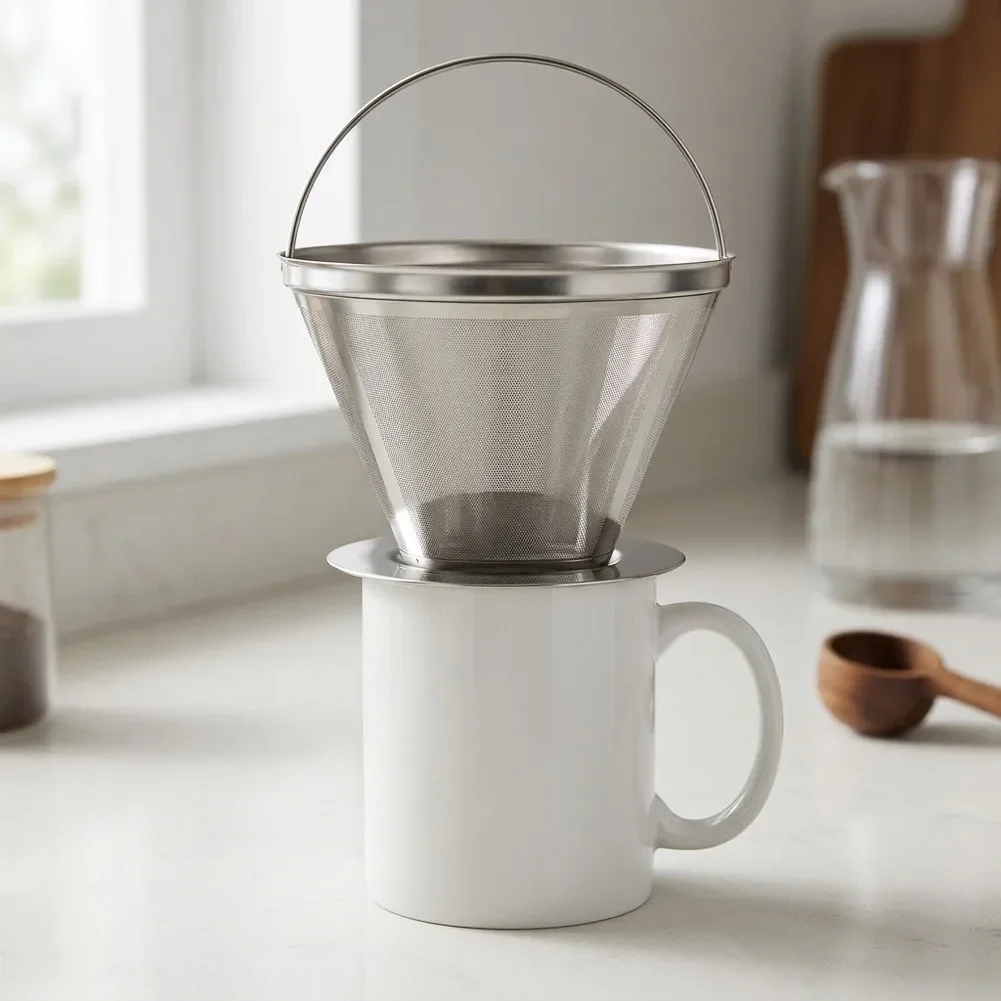 Manual Coffee Pour Over Dripper Efficient Uniform Extraction Filter Brewer Lightweight Hand‑brew Gadget For Home Office Coffee