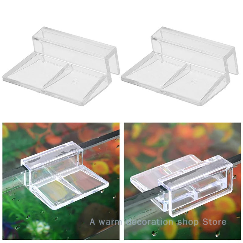 

4 Pcs Acrylic Bracket Aquarium Glass Cover Holder For Rimless Aquarium Fish Tank 6/8/10/12mm Fish Tank Lid Clips Bracket