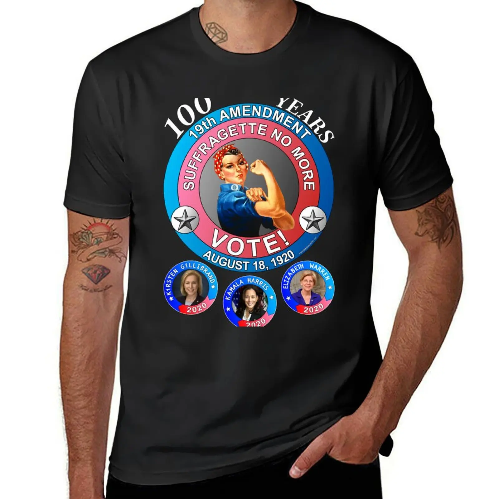 19th Amendment 100th Anniversary Warren Harris Gillibrand Rosie the Riveter T-Shirt anime Blouse sweat mens funny t shirts